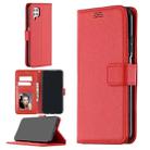 For Huawei P40 Lite  Litchi Texture Horizontal Flip Leather Case with Holder & Card Slots & Wallet & Photo Frame(Red) - 1