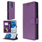 For Samsung Galaxy S20 Ultra Litchi Texture Horizontal Flip Leather Case with Holder & Card Slots & Wallet & Photo Frame(Purple) - 1