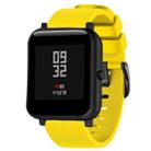 20mm For Huami Amazfit GTS / Samsung Galaxy Watch Active 2 / Gear Sport Silicone Watch Band(Yellow) - 1