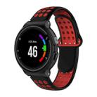 For Garmin Forerunner 220 / 230 / 235 / 630 / 620 / 735xt Silicone Watch Band(Black red) - 1