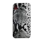 For iPhone XR Snake Skin Pattern PU+PVC Material Shockproof Mobile Protective Case(Grey) - 1