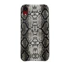 For iPhone XR Snake Skin Pattern PU+PVC Material Shockproof Mobile Protective Case(Light Grey) - 1