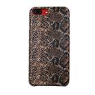 For iPhone 8Plus / 7Plus Snake Skin Pattern PU+PVC Material Shockproof Mobile Protective Case(Deep Brown) - 1