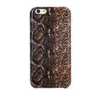 For iPhone 6Plus / 6SPlus Snake Skin Pattern PU+PVC Material Shockproof Mobile Protective Case(Deep Brown) - 1