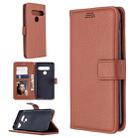 For LG G8ST Litchi Texture Horizontal Flip Leather Case with Holder & Card Slots & Wallet & Photo Frame(Brown) - 1