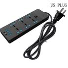 T12 Multi-functional Intelligent Plug-in 6-Hole Universal Jack + 4-Port USB Home Porous Socket 2 Meter Wire Length US PLUG - 1