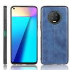 For Infinix Note 7  Shockproof Sewing Cow Pattern Skin Texture PC + PU + TPU Case(Blue) - 1