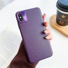 For iPhone XS Max All-Inclusive Pure Prime Skin Plastic Case with Lens Ring Protection Cover(Purple) - 1
