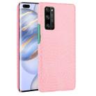 For Huawei Honor 30 Pro Shockproof Crocodile Texture PC + PU Case(Pink) - 1