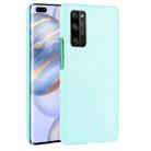 For Huawei Honor 30 Pro Shockproof Crocodile Texture PC + PU Case(Light green) - 1