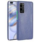 For Huawei Honor 30 Pro Shockproof Crocodile Texture PC + PU Case(Blue) - 1