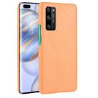 For Huawei Honor 30 Pro Shockproof Crocodile Texture PC + PU Case(Orange) - 1