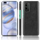 For  Huawei Honor 30 Pro Shockproof Litchi Texture PC + PU Case(Black) - 1