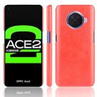 For OPPO Ace2 Shockproof Litchi Texture PC + PU Case(Red) - 1