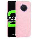 For OPPO Ace2 Shockproof Crocodile Texture PC + PU Case(Pink) - 1