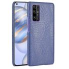 For Huawei Honor 30 Shockproof Crocodile Texture PC + PU Case(Blue) - 1