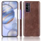 For Huawei Honor 30 Shockproof Litchi Texture PC + PU Case(Brown) - 1