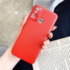 For VIVO Y5S All-Inclusive Pure Prime Skin Plastic Case with Lens Ring Protection Cover(Red) - 1