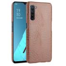 For OPPO Find X2 Lite / Reno 3 5G Shockproof Crocodile Texture PC + PU Case(Brown) - 1