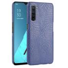 For OPPO Find X2 Lite / Reno 3 5G Shockproof Crocodile Texture PC + PU Case(Blue) - 1