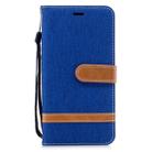 Color Matching Denim Texture Leather Case for Xiaomi Redmi Note 5A, with Holder & Card Slots & Wallet & Lanyard(Royal blue) - 1