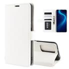 For Huawei Honor X10 5G R64 Texture Single Horizontal Flip Protective Case with Holder & Card Slots & Wallet& Photo Frame(White) - 1