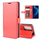 For Huawei Honor X10 5G R64 Texture Single Horizontal Flip Protective Case with Holder & Card Slots & Wallet& Photo Frame(Red) - 1