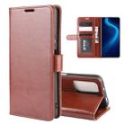 For Huawei Honor X10 5G R64 Texture Single Horizontal Flip Protective Case with Holder & Card Slots & Wallet& Photo Frame(Brown) - 1