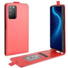 For Huawei Honor X10 5G R64 Texture Single Vertical Flip Leather Protective Case with Card Slots & Photo Frame(Red) - 1