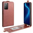 For Huawei Honor X10 5G R64 Texture Single Vertical Flip Leather Protective Case with Card Slots & Photo Frame(Brown) - 1