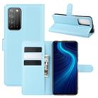 For Huawei Honor X10 5G Litchi Texture Horizontal Flip Protective Case with Holder & Card Slots & Wallet(Blue) - 1