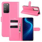 For Huawei Honor X10 5G Litchi Texture Horizontal Flip Protective Case with Holder & Card Slots & Wallet(Rose red) - 1