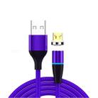 3A USB to Micro USB Fast Charging + 480Mbps Data Transmission Mobile Phone Magnetic Suction Fast Charging Data Cable, Cable Length: 1m(Blue) - 1