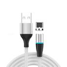 3A USB to USB-C / Type-C Fast Charging + 480Mbps Data Transmission Mobile Phone Magnetic Suction Fast Charging Data Cable, Cable Length: 1m(Silver) - 1