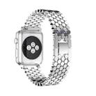 For Apple Watch Series 7 45mm / 6 & SE & 5 & 4 44mm / 3 & 2 & 1 42mm Honeycomb Stainless Steel Watch Band Strap(Silver) - 1