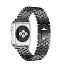 For Apple Watch Series 7 41mm / 6 & SE & 5 & 4 40mm / 3 & 2 & 1 38mm Honeycomb Stainless Steel Strap(black) - 1