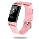 For Fitbit Charge 3 Watch Nylon Canvas Strap Plastic Connector Length: 21cm(Pink) - 1