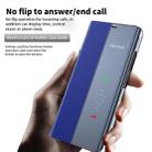 For Huawei Mate 20 Side Window Display Comes with Sleep Function / Stand Plain Cloth Flip Phone Case(Silver) - 5