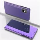 For Xiaomi Mi 10 Lite Plated Mirror Horizontal Flip Leather Case with Holder(Purple Blue) - 1