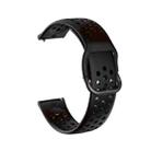 20mm For Huami Amazfit GTS / Samsung Galaxy Watch Active 2 / Huawei Watch GT2 42MM Inner Buckle Breathable Watch Band(Black) - 1