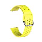 20mm For Huami Amazfit GTS / Samsung Galaxy Watch Active 2 / Huawei Watch GT2 42MM Inner Buckle Breathable Watch Band(Yellow) - 1