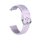 20mm For Huami Amazfit GTS / Samsung Galaxy Watch Active 2 / Huawei Watch GT2 42MM Inner Buckle Breathable Watch Band(Light purple) - 1