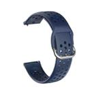 20mm For Huami Amazfit GTS / Samsung Galaxy Watch Active 2 / Huawei Watch GT2 42MM Inner Buckle Breathable Watch Band(Midnight blue) - 1