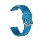 20mm For Huami Amazfit GTS / Samsung Galaxy Watch Active 2 / Huawei Watch GT2 42MM Inner Buckle Breathable Watch Band(Sky blue) - 1