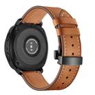 22mm For Huawei Watch GT2e / GT2 46mm Black Butterfly Buckle Leather Watch Band(Brown) - 1