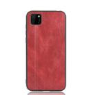 For Huawei Y5p Shockproof Sewing Cow Pattern Skin PC + PU + TPU Case(Red) - 1