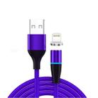 3A USB to 8 Pin Fast Charging + 480Mbps Data Transmission Mobile Phone Magnetic Suction Fast Charging Data Cable, Cable Length: 1m(Blue) - 1