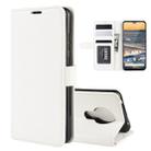 For Nokia 5.3 R64 Texture Single Horizontal Flip Protective Case with Holder & Card Slots & Wallet& Photo Frame(White) - 1