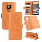 For Nokia 5.3 Dual-side Magnetic Buckle Horizontal Flip Leather Case with Holder & Card Slots & Wallet(Yellow) - 1