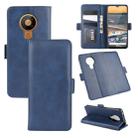 For Nokia 5.3 Dual-side Magnetic Buckle Horizontal Flip Leather Case with Holder & Card Slots & Wallet(Dark Blue) - 1